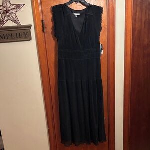 Sandra Darren Black Maxi Dress